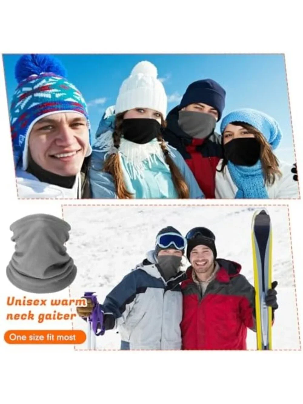 20 Pcs Winter Fleece Neck Warmers Gaiter Set - Cozy, Soft, Cold Weather